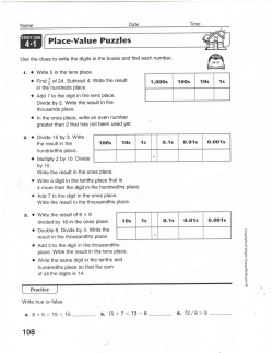 Place-Value Puzzles