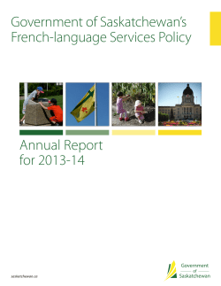 Annual Report French-language Services Policy