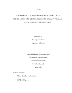 THESIS HERMAN MELVILLE`S USE OF ANIMALS: THE CHAIN OF