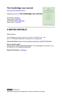a british republic - The University of Manchester