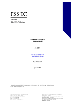 - DR 05001 - TheEthical Dimension Of Economic Choices
