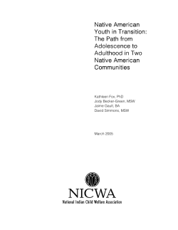 Native American Youth in Transition: The Path