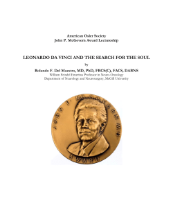 LEONARDO DA VINCI AND THE SEARCH FOR THE SOUL