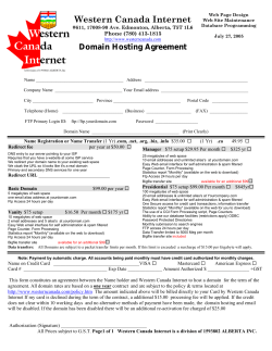 Hosting agreement PDF - Western Canada Internet