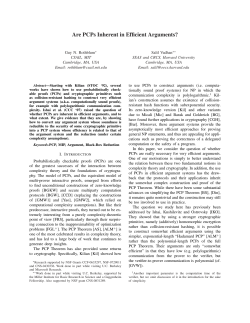 Are PCPs Inherent in Efficient Arguments?