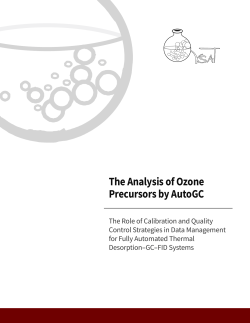 The Analysis of Ozone Precursors by AutoGC