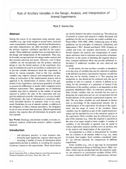 Role of Ancillary Variables in the Design