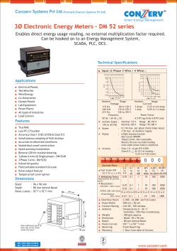 3&Oslash; Electronic Energy Meters - DM 52 series