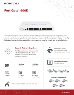 FortiGate 900D Data Sheet