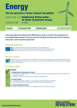 KS3 Sustainable energy LP