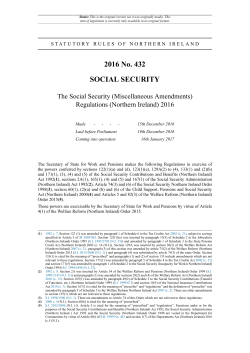 The Social Security (Miscellaneous Amendments) Regulations
