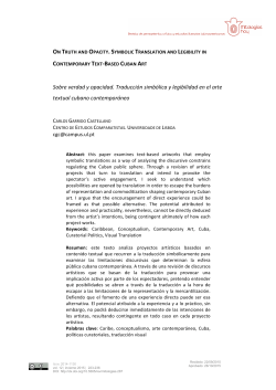 Sobre verdad y opacidad. Traducci&oacute;n simb&oacute;lica y