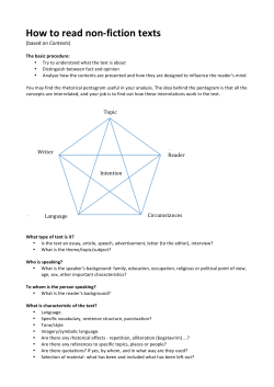 How to read non-fiction texts