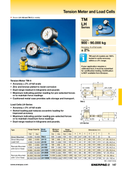 Tension Meter and Load Cells TM LH
