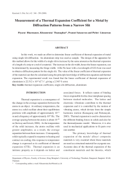 Measurement of a Thermal Expansion Coefficient for a