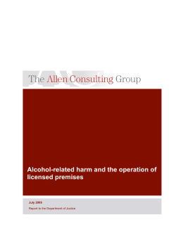 Alcohol-related harm and the operation of licensed premises