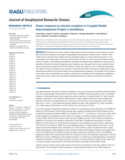 Ocean response to volcanic eruptions in Coupled Model