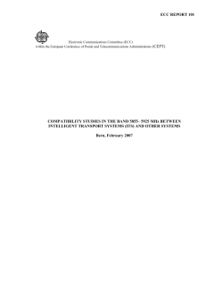 ECC REPORT 101 COMPATIBILITY STUDIES IN THE BAND 5855