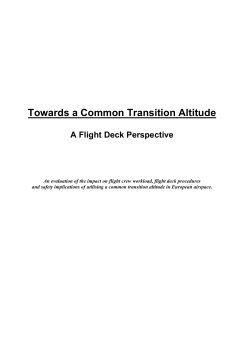 Towards a Common Transition Altitude