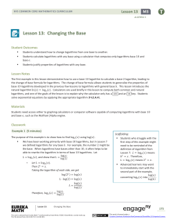 Lesson 13: Changing the Base