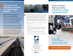 Winter Weather Highway Safety: Preventing Crashes, Injuries and