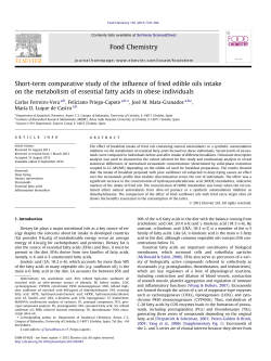 Short-term comparative study of the influence of fried edible oils