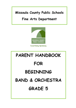 band handbookPublication2.pub - Missoula County Public Schools