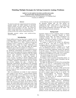 Modeling Multiple Strategies for Solving Geometric Analogy Problems