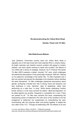 Re-/deconstructing the Yellow Brick Road: Gender