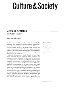 Jews in Armenia - Georgetown Journal of International Affairs