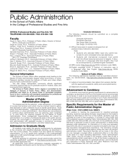 Public Administration - San Diego State University
