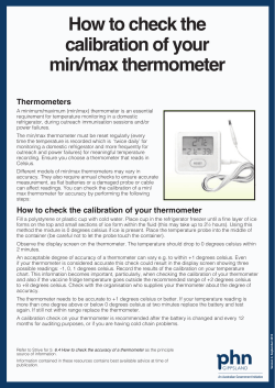 How to check the calibration of your min/max