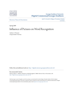 Influence of Pictures on Word Recognition