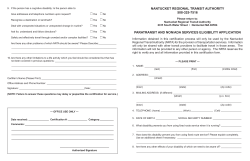 Paratransit Form - Nantucket Regional Transit Authority