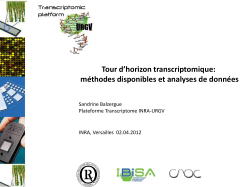 Tour d`horizon transcriptomique: méthodes disponibles et