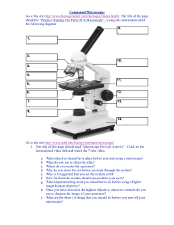 Compound Microscopes Go to the site http://www.biologycorner.com