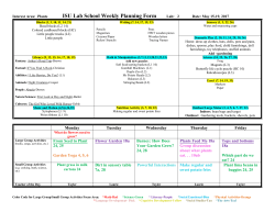 Lab 2 May 15-19, 2017 - Child Development Laboratory School