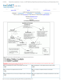 11/18/2014 Relation Between Quadrilaterals - Geometry