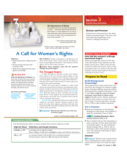 A Call for Women`s Rights - Washougal School District