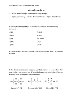 Intermolecular forces