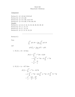 Math 528 Homework 4 Solutions Assignment: Section 6.1: # 1