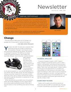 Newsletter - Sam`s Powersports Garage