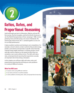 Ratios, Rates, and Proportional Reasoning