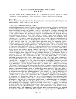 Minutes - Platteville