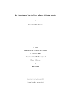 The Determinants of Reaction Times: Influence