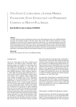 two flint caches from a lower-middle paleolithic flint extraction and
