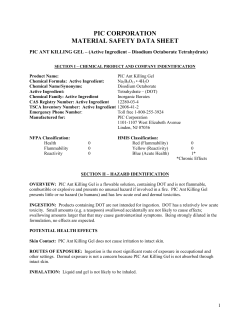 Ant Killing Gel MSDS
