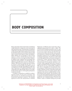 body composition - Presidential Youth Fitness Program