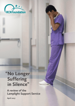 No Longer Suffering in Silence