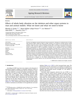Effects of whole body vibration on the skeleton and